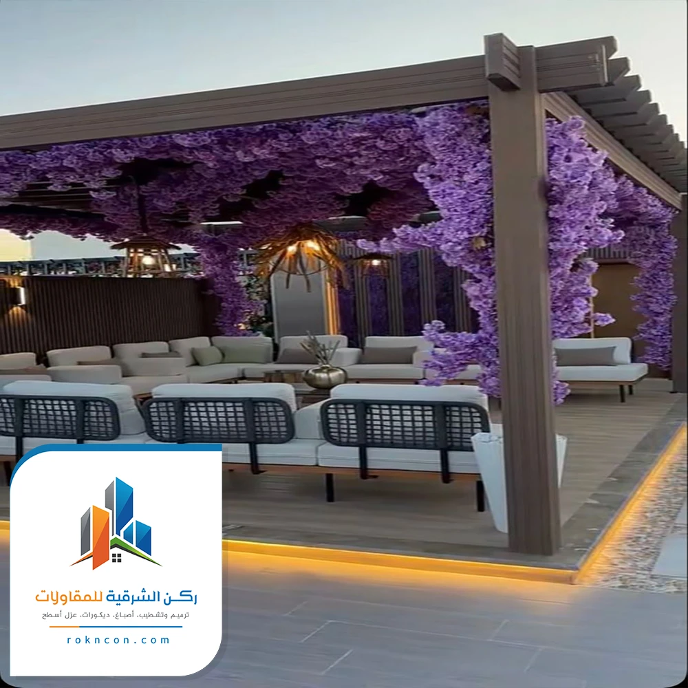 برجولات حديد شكل خشب بالدمام