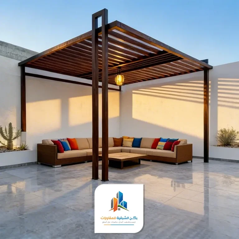 برجولات خشبية تصميم كلاسيك