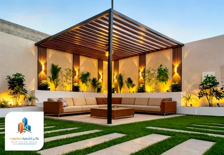 مظلات حديد شكل خشب